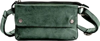 Image de HAROLD'S Cuir sac banane sac à épaule bandoulière Submarine Beltbag Green vert foncé