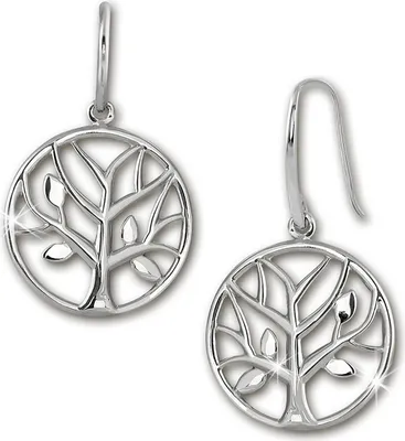 Produktbild von SilberDream Ohrhänger für Damen 925 Silber Lebensbaum Ohrringe 1,6cm SDO457J