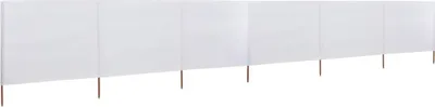 Produktbild von 6-teiliges Windschutzgewebe 800 x 80 cm Weiß