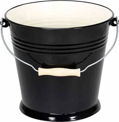 Image de Krüger W10TR Seau TRIEST, émail, 10 litres, noir/crème