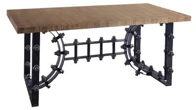 Produktbild von IRON Esstisch"Schraube"180x90 Holzplatte