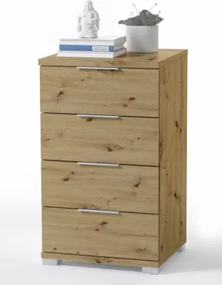 Produktbild von Pol Power Beimöbel Nachtkommode 4 Schubkästen Holzwerkstoff Dekorfolie 46x79x42 cm