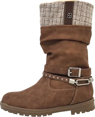Image de s.Oliver : Bottes pour filles, chaussures pour enfants, fermeture éclair, couleur marron, style décontracté
