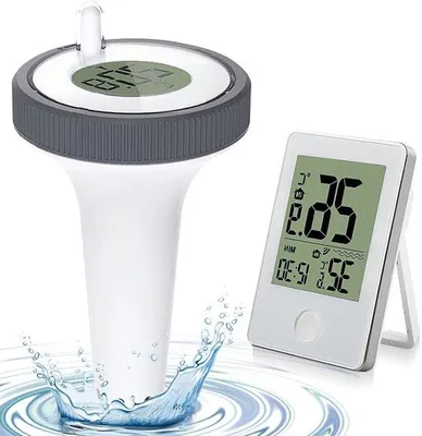 Produktbild von Wireless-Schwebethermometer für Schwimmbäder, Aquarien und Teiche - IP67 Wasserdichte und präzise Temperaturmessung