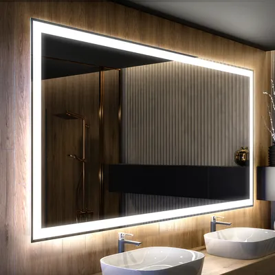 Produktbild von Artforma Zrcadlo do koupelny s led osvětlením L01 140x80 cm | Barva LED: Studená bílá 7000K