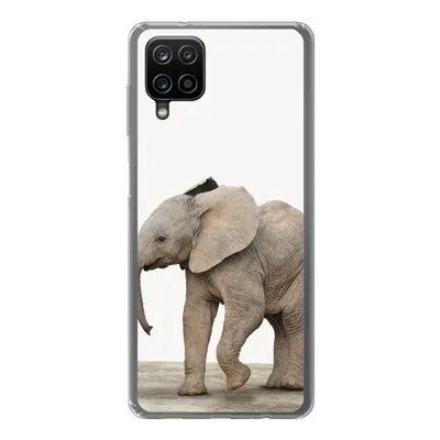 Produktbild von MuchoWow® Handyhülle Schutzhülle Hülle für Samsung Galaxy A12 Baby-Elefant - Tiere - Kinder - Mädchen - Jungen Silikon Softcase Handy Hülle - Bild