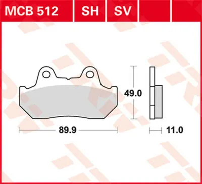 Produktbild von Klocki hamulcowe kpl. TRW MCB512