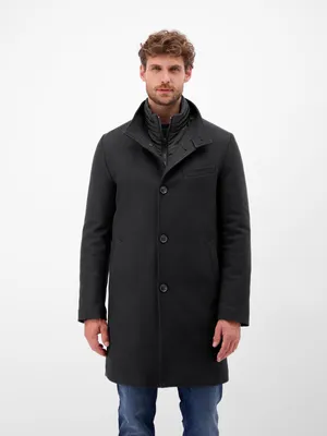 Produktbild von LERROS Herren-Wollmantel mit herausnehmbaren Westeneinsatz , Farbe: CLASSIC NAVY , Größe: 48
