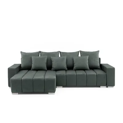 Produktbild von MUFFO Ecksofa PIANO L-Form Links mit Schlaffunktion 137x234 Velours Grün