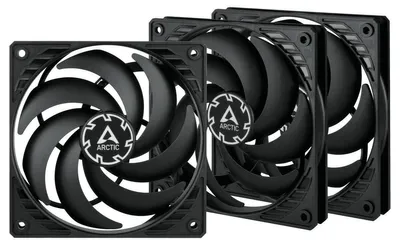 Produktbild von ARCTIC P12 Slim PWM PST 120 mm PWM Lüfter optimiert für statischen Druck mit integriertem Y-Kabel, Ventilator, 12 cm, 300 RPM, 2100 RPM, 0,3 Sone, 71,53 m³/h