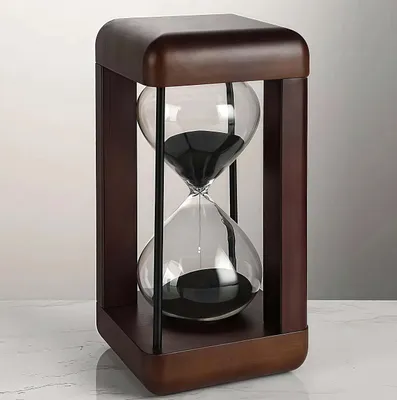 Produktbild von Sanduhr, Sanduhr 60 Minuten, Sanduhr aus Nussbaumholz - als Geschenk und Nachbildung für Haus, Schreibtisch, Büro, Hochzeit