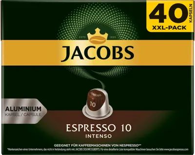 Produktbild von Jacobs Espresso 10 Intenso XXL-Pack | 40 Nespresso® komp. Kapseln