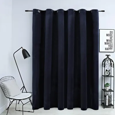 Immagine prodotto di Vidaxl Vorhang Blackout mit Ringen 290x245 cm Samt schwarz