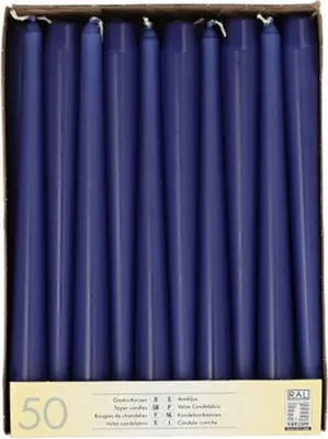 Produktbild von STARPAK Leuchterkerzen 22 mm dunkelblau 50er Pack