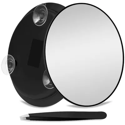Produktbild von 10-fach Vergrößerungsspiegel mit 3 Saugnäpfen und Pinzette 15 cm Durchmesser für präzises Make-up