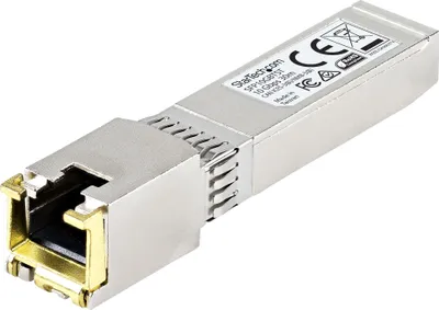 Produktbild von StarTech.com MSA Uncodiertes SFP+ Transceiver Modul - 10GBASE-T, Kupfer, 10000 Mbit/s, SFP+, 30 m, IEEE 802.3an, 10GBASE-T