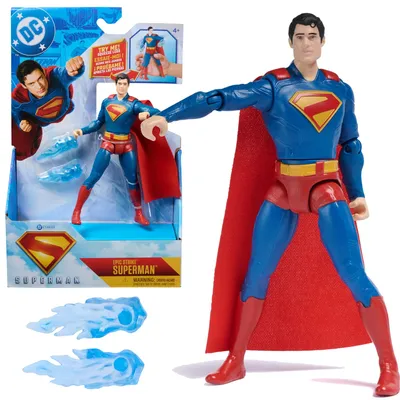 Produktbild von DC Comics Epic Strike kleine Figur Superman bewegliche Puppe 15 cm + Zubehör