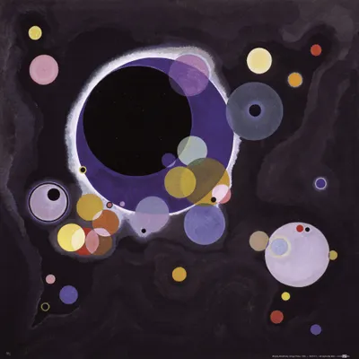 Zdjęcie produktu dla Obraz z nadrukiem Wassily'ego Kandinsky'ego - Kilka kręgów, 1926 (40 x 40 cm)