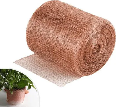Produktbild von Flexibles Kupfergitter 125cm x 24m Schutz gegen Nagetiere und Schnecken für Gartenpflanzen
