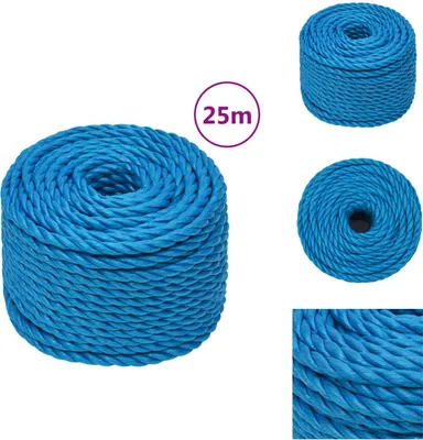 Produktbild von vidaXL Arbeitsseil Blau 14 mm 25 m Polypropylen -  Seile
