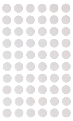 Klettverschluss-Punkte 15 mm, weiß, 60 Paar, selbstklebend