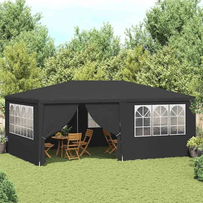 Productafbeelding van vidaXL Professionele partytent met zijwanden, 4x6 meter, antraciet, 90 g/m²