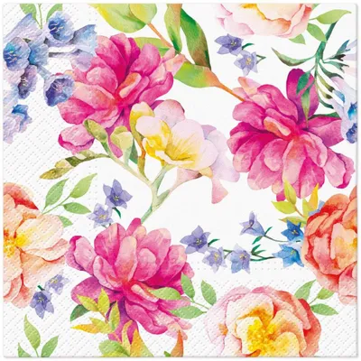 Produktbild von Servietten 33x33 cm - Orchid with Peony