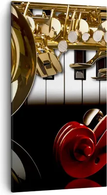 Produktbild von Bild auf Leinwand - Leinwandbild - Klaviertasten Musik Instrumente - 45x80cm - Wand Bild - Wanddeko - Leinwanddruck - Bilder - Kunstdruck - Wanddekoration - Leinwand bilder - Wandkunst - PA45x80-2679