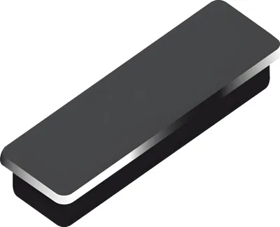 Produktbild von Alco Haftmagnet 13x40x7mm schwarz 10 Stück