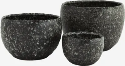 Produktbild von Blumentopf Steinzeug 3er Set Lavastein D 10-17 cm, H 7-13 cm für Bewässerung