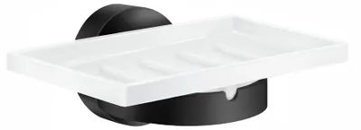 Produktbild von Smedbo HOME - Seifenschalenhalter, Schwarz/Porzellan HB342P