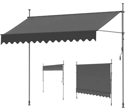Obrázek produktu pro Upínací markýza HLS023-1, 200 x 120 cm, šedá