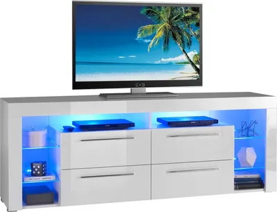 Produktbild von TV-Lowboard - Weiß Hochglanz - B 180 cm