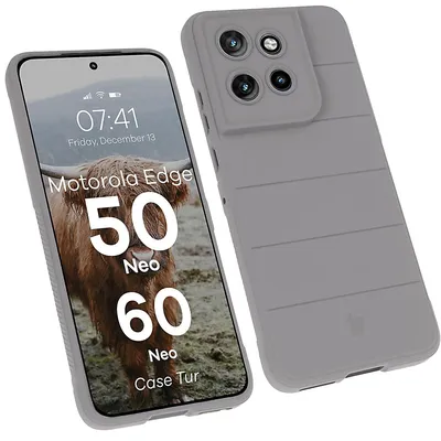 Produktbild von Robuste Handyhülle für Motorola Edge 50 Neo / 60 Neo, Bizon Case Tur, Hellgrau