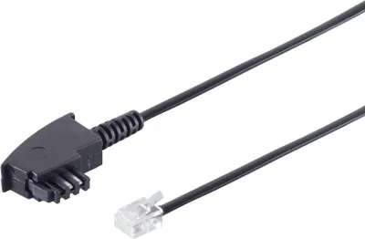 Immagine prodotto di Cavo di connessione telefonica S/CONN a massima connettività - spina F TAE a spina occidentale 6/2 DEC, TAE/NTBA, 10,0 m (70000-10)