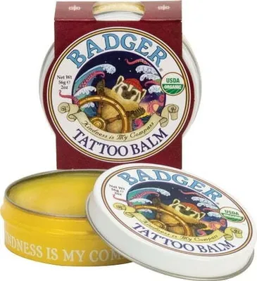Obrázek produktu pro Badger Tattoo Balm Feuchtigkeitspflege Kokosnussöl Tamanu-Öl Balsam 720312