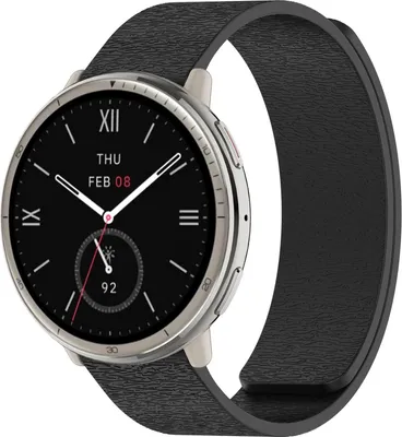 Produktbild von Für Amazfit Active 2 / Active 2 Square Design Silikon Soft Magnetisches Armband Schwarz