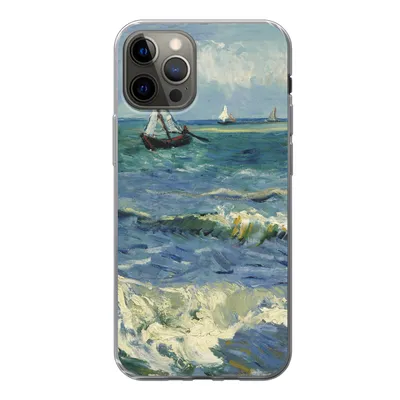 Produktbild von MuchoWow® Handyhülle Schutzhülle Hülle für iPhone 13 Pro Meereslandschaft bei Les Saintes-Maries-de-la-Mer - Vincent van Gogh Silikon Softcase Handy Hülle - Handy-Tasche