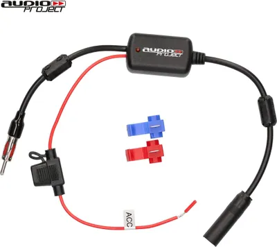 Produktbild von Audioproject A394 - Autoradio Antennenverstärker DIN AM FM 12 V Universal Verstärkung 25db für Sony Pioneer JVC Kenwood Blaupunkt Alpine  Ferrit Kerne