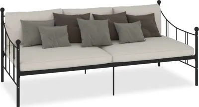 Obrázok produktu pre vidaXL Rám na dennú posteľ čierny kov 90 × 200 cm