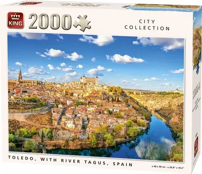 Obrázok produktu pre Toledo s riekou Tagus, Španielsko, 2000 dielov puzzle pre dospelých a deti City Collection