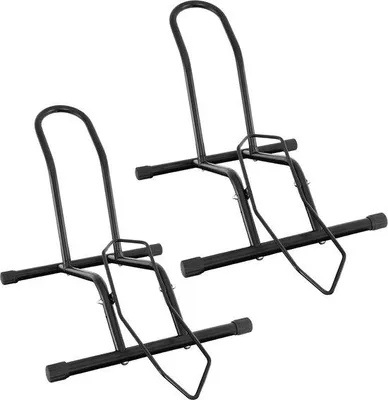 Produktbild von Zwei Ständer für Fahrräder, Stahl, anpassbar, professionell, freistehend, stabiler Fahrradständer für 20-29" MTB, E-Bikes, Rennräder