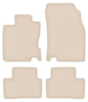 Produktbild von DURBAN Beige Velours-Fußmatten-Set für Renault Kadjar SUV (2015-)