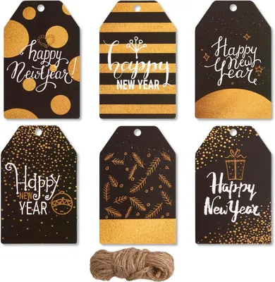 Produktbild von Geschenkanhänger aus Kraftpapier, mehrfarbig, 20 Stück, für Geschenkverpackung