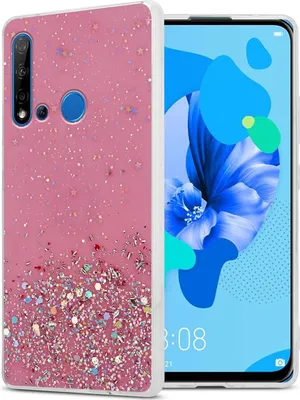 Produktbild von Cadorabo Hülle für Huawei NOVA 5i / P20 LITE 2019 Schutz Hülle in Rosa Handyhülle TPU Etui Glitter Cover Case Glitzer