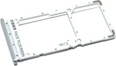Produktbild von Simkartenhalter und micro-SD Speicherkartenfach für Xiaomi Redmi Note 10 5G, Original Ersatzteil, Silberfarben