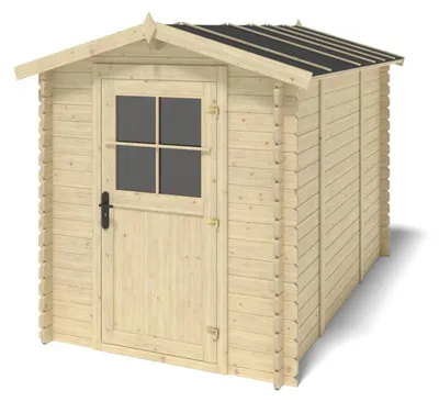 Immagine prodotto di Casetta da giardino in legno - 5.7m2 - 1.9x3m - 28mm - colore: naturale
