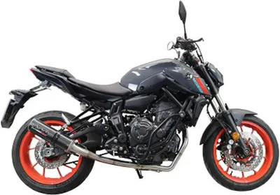 Produktbild von Komplette GPR m3 Seitenauspuff genehmigt schwarz mit Katalysator für Yamaha Mt-07