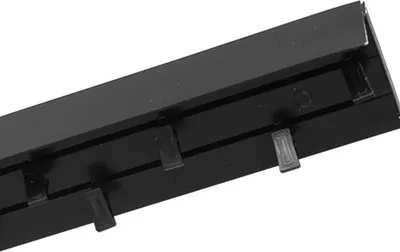 Produktbild von 2- läufig 330 cm Gardinenstange Innenschiene Decke Blende 5cm schwarz Schiene Vorhangschiene Gardinenschiene Klemmen mit Rollen