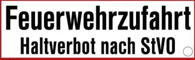 Produktbild von Hinweisschild - Warnschild - Feuerwehr Halteverbot nach STVO - Gr. ca. 59 x 21 cm - 307756/1 -